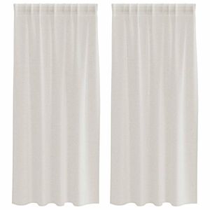 vidaXL Voile-Vorhang 2 stk. Creme 175 x 140 cm Polyester