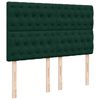 vidaXL Boxspringbett mit Matratze Dunkelgr&uuml;n 140x190 cm Samt