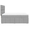 vidaXL Boxspringbett mit Matratze Hellgrau 160x200 cm Stoff
