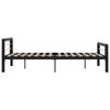 vidaXL Bettgestell Schwarz und Wei&szlig; Metall 120x200 cm