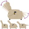 vidaXL Massagesessel Creme Stoff