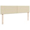 vidaXL Ottoman-Bett mit Matratzen Creme 200x200 cm Stoff