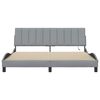 vidaXL Bettgestell ohne Matratze "Hanko" Hellgrau 180x200 cm Stoff