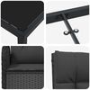 vidaXL Garten Essgruppe mit Kissen 7 pcs Schwarz Poly-Rattan