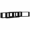 vidaXL Wandregale Wandhalterung 4 Stk. Schwarz Eichen-Optik