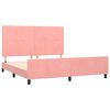 vidaXL Bettgestell mit Kopfteil Rosa 180x200 cm Samt