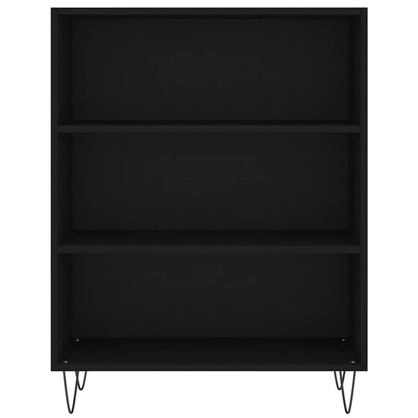 vidaXL Bücherregal Schwarz 69,5x32,5x90 cm Holzwerkstoff