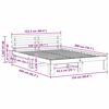 vidaXL Bettrahmen Wachsbraun 150 x 200 cm Massives Kiefernholz