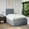 vidaXL Boxspringbett mit Matratze Hellgrau 120x190 cm Stoff