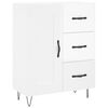 vidaXL Highboard Hochglanz-Wei&szlig; 69,5x34x180 cm Holzwerkstoff