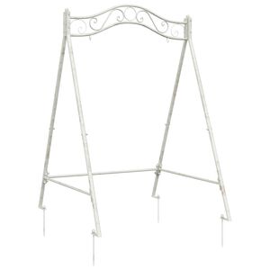 vidaXL Schaukelrahmen Antik Wei&szlig; 113 x 121,5 x 168 cm Stahl