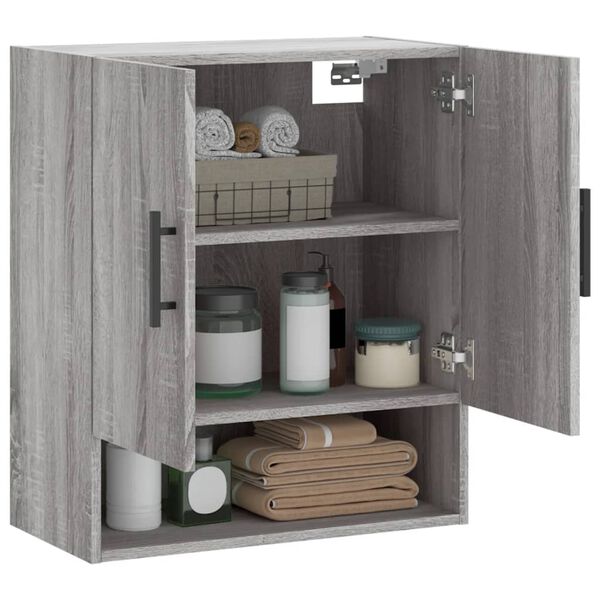 vidaXL Wandschrank Grau Sonoma 60x31x70 cm Holzwerkstoff