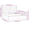 vidaXL Boxspringbett mit Matratze & LED Dunkelgrau 160x200 cm Samt
