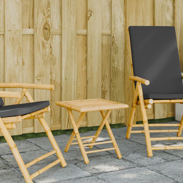 vidaXL Gartentisch Klappbar 45x45x45 cm Bambus
