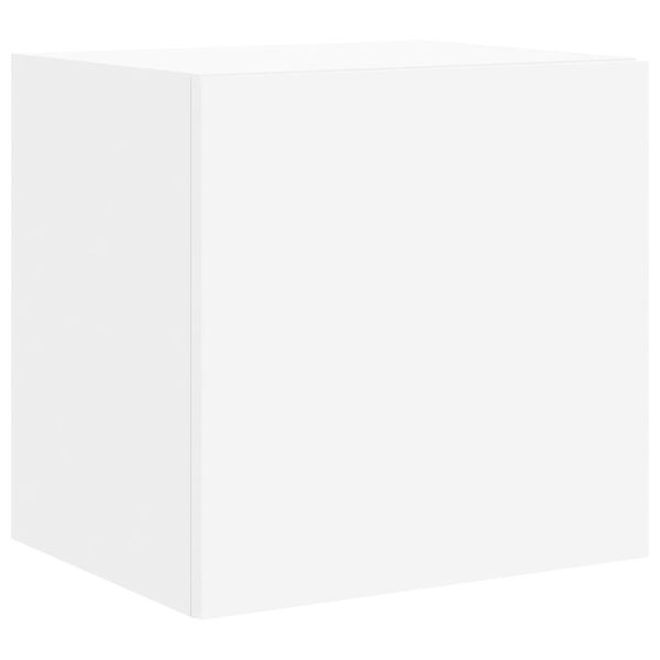 vidaXL TV-Wandschrank mit LED-Leuchten Wei&szlig; 40,5x35x40 cm