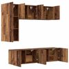 vidaXL TV-Wandm&ouml;bel Wandmontiert 5 pcs Altholz Holzwerkstoff