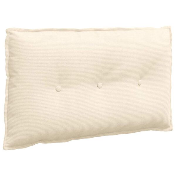 vidaXL R&uuml;ckenkissen Creme 80 x 50 cm Cordstoff