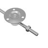 vidaXL Deckelst&uuml;tzscharnier 2 pcs Silber 194 x 36 x 18 mm Eisen