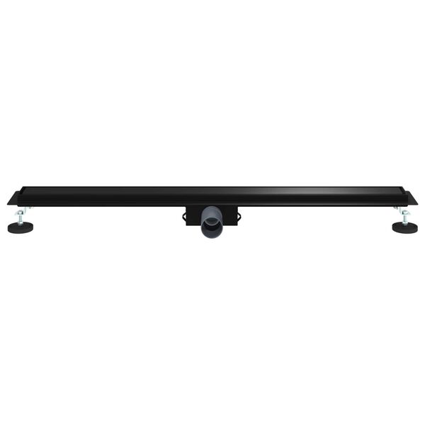 vidaXL 2 in 1 Duschabfluss Schwarz 100 cm Edelstahl 304