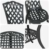 vidaXL Garten Essgruppe 7 pcs Schwarz 90 x 90 x 75 cm Gussaluminium
