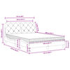 vidaXL Bett mit Matratze Hellgrau 120x200 cm Samt
