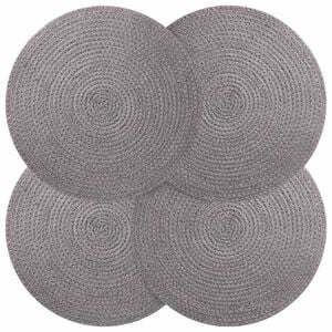 vidaXL Jute-Untersetzer 4 stk. Grau 100% Tossa-Jute