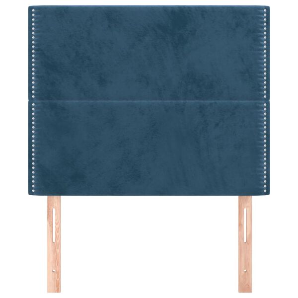 vidaXL Kopfteil Dunkelblau 90x5x118/128 cm Samt