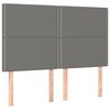 vidaXL Boxspringbett mit Matratze Dunkelgrau 140x190 cm Stoff