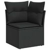 vidaXL Garten-Sofa-Set 9 pcs Schwarz Poly Rattan