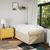 vidaXL Boxspringbett mit Matratze Creme 90x200 cm Stoff