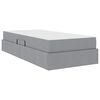 vidaXL Aufbewahrungsbett mit Matratze Hellgrau 100 x 200 cm Polyester