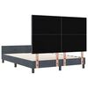 vidaXL Boxspringbett mit Kopfteil Dunkelgrau 160 x 200 cm Samt