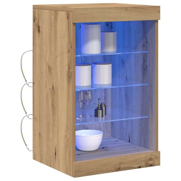 vidaXL LED-Sideboard Artisan-Eiche 41 x 37 x 67 cm Holzwerkstoff