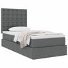 vidaXL Aufbewahrungsbett mit Matratze Dunkelgrau 90 x 200 cm Polyester