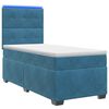 vidaXL Boxspringbett mit Matratze mit Kopfteil Blau 80 x 200 cm Samt