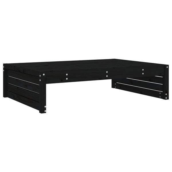 vidaXL 4-tlg. Garten-Lounge-Set Schwarz Massivholz Kiefer