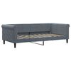 vidaXL Tagesbett Ausziehbar Dunkelgrau 90x190 cm Samt