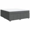 vidaXL Boxspringbett mit Matratze Dunkelgrau 180x200 cm Stoff