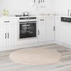 vidaXL Anti-Rutsch Shaggy Teppich Creme 120 x 120 cm PP