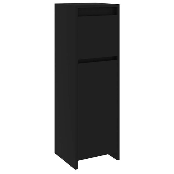 vidaXL Badezimmerschrank Schwarz 30x30x95 cm Holzwerkstoff