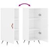 vidaXL Sideboard Hochglanz-Wei&szlig; 34,5x34x90 cm Holzwerkstoff