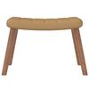 vidaXL Relaxsessel mit Hocker Braun Samt