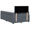 vidaXL Boxspringbett mit Matratze Dunkelgrau 120x200 cm Samt