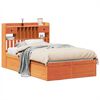 vidaXL Massivholzbett ohne Matratze Wachsbraun 120x190 cm Kiefernholz
