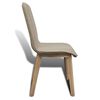 vidaXL Esszimmerst&uuml;hle 4 Stk. Beige Stoff und Massivholz Eiche