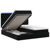 vidaXL Ottoman-Bett mit Matratze und LED Schwarz 200 x 200 cm Samt