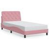 vidaXL Bettgestell ohne Matratze Rosa 100x200 cm Samt