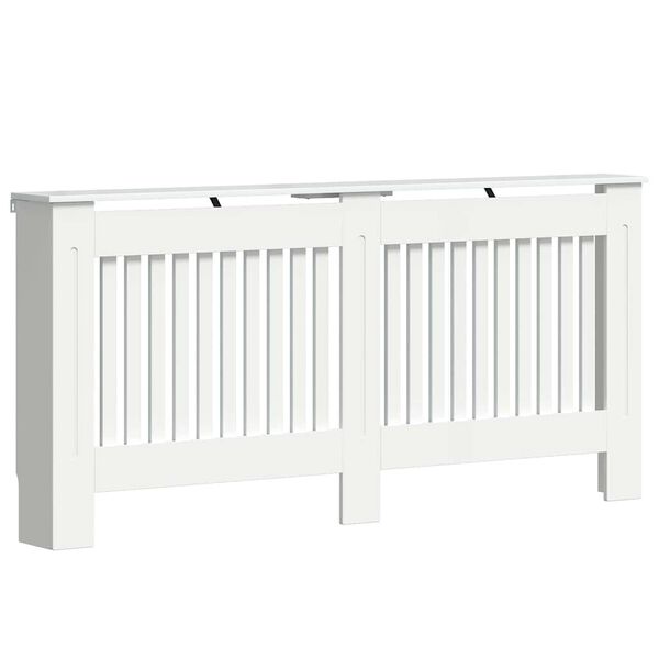 vidaXL Heizk&ouml;rperabdeckung Hochglanz Wei&szlig; 172 x 19 x 81,5 cm
