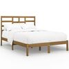 vidaXL Massivholzbett Honigbraun 135x190 cm