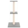 vidaXL Kratzbaum mit Sisal-Kratzs&auml;ulen Hellgrau 73 cm